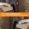 Polsterbett 160x200 cm mit Hydraulischem Stauraum & LED-Kopfteil, 4 Ladestation (USB/Type-C), Doppelbett Inkl. Lattenrost, Grauer Leinenstoff (Ohne Matratze) Bild 4