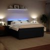 vidaXL Boxspringbett mit Matratze Schwarz 180x200 cm Samt 3290102 Bild 5