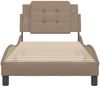 vidaXL Bettgestell ohne Matratze "Zadar" Cappuccino-Braun 80x200 cm Kunstleder 3208146 Bild 4
