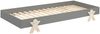 Stapelbett >Moldulo< 90x200cm, inkl. Lattenrost, grau lackiert - 203,6x27,5x93,8cm (BxHxT) Bild 4