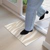MuchoWow Fußmatte Zebramuster - Beige - Weiß - Tiermuster, Rechteckig, innen Schmutzfangmatte, Tür, Schmutzfänger Flur, Teppich 60x40 cm Bild 4