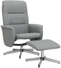 vidaXL Relaxsessel mit Fußhocker Hellgrau Stoff 356570 Bild 2