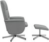vidaXL Relaxsessel mit Fußhocker Hellgrau Stoff 356570 Bild 4