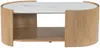 Vente-unique - ISLARA Couchtisch MarmorHolz, Platte Beige - B 60 cm x H 38 cm x L 110 cm Bild 2