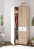 Kleiderschrank >Floris< in Sonoma-Eiche - 90x191x53cm (BxHxT) Bild 2