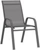 vidaXL Stapelbare Gartenstühle 4 Stk. Grau Textilene 318781 Bild 4