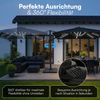 STEELSØN 'Lyrion' Sonnenschirm LED Solar 300x300 cm quadratisch, neigbar und 360-Grad drehbar, schwarz, Ampelschirm inkl. Abdeckung, UV50+ Bild 2
