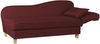 Recamiere mit Armteil rechts klappbar Katia Bezug Flachgewebe Buche natur / rot 22661 Bild 3