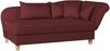 Recamiere mit Armteil rechts klappbar Katia Bezug Flachgewebe Buche natur / rot 22661 Bild 4
