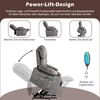 Merax Elektrisch verstellbarer Massagesessel, elektrisch verstellbarer Sesse, Stoff-Liegesofa mit 2 Getränkehaltern, Seitentaschen und Fernbedienung, grau Bild 3