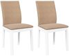 vidaXL Esszimmerstühle mit Kissen 2 Stk. Weiß Massivholz Gummibaum 4102452 Bild 2