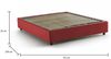 Dmora Annibale Doppelbett, Bettkasten mit Stoffbezug, 100 % Made in Italy, Öffnung vorne, geeignet für Matratze 160 x 190 cm, Rot Bild 3