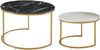 Couchtisch Christchurch 2er Set Marmoroptik, Schwarz/Weiß/Gold [en. casa] Bild 4