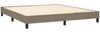 vidaXL Boxspringbett mit Matratze Taupe 160x200 cm Stoff 3129885 Bild 4