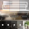 ZMH Deckenleuchte LED Deckenlampe Schlafzimmer - 2 Rahmen Schlafzimmerlampe 102CM Modern Dimmbar mit Fernbedienung Silber Deckenbeleuchtung 36W Rechteckig Design für Wohnzimmer Flur Küche Bild 3