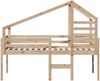 vidaXL Hochbett mit Dach 90x190 cm Massivholz Kiefer 3281980 Bild 4