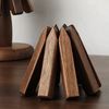HomeGuru Topfuntersetzer Topfuntersetzer4er Set,Walnussholz,Stapelbar,Elegantes Design,Geschenk Bild 4