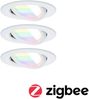 Paulmann 92433 LED Einbauleuchte Nova Coin 3er-Set Zigbee RGBW Weiß matt Bild 1