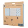 roba 3er Windelset 'Lil Planet' - 80 x 80 cm - Musselin-Stoff - GOTS zertifiziert - Hellblau Bild 4