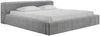 GRAINGOLD Lipari Doppelbett 160x200, Polsterbett mit Bettkasten, gepolstertes Kopfteil, Velour-Stoff, Grau Bild 2