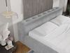 GRAINGOLD Lipari Doppelbett 160x200, Polsterbett mit Bettkasten, gepolstertes Kopfteil, Velour-Stoff, Grau Bild 4