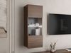 Hängevitrine Calabrini BR05 (Farbe: Nuss Warmia, mit weißer LED Beleuchtung) Bild 2