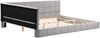 Polsterbett 140x200 cm Samtstoff Mid-Century Tagesbett mit Lattenrost, Grau Bild 5