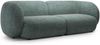 Micadoni Sofa Kate 4-Sitzer Strukturierter Stoff Blau Melange Bild 2