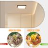 ZMH Deckenlampe LED Deckenleuchte Badezimmer - Schlafzimmerlampe Flach Badezimmerlampe Schwarz 23cm Schlafzimmer Deckenbeleuchtung 23W Küchenlampe 3000K Flurlampe Eckig Badlampe IP44 für Küche Flur Bild 4