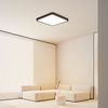 ZMH Deckenlampe LED Deckenleuchte Badezimmer - Schlafzimmerlampe Flach Badezimmerlampe Schwarz 23cm Schlafzimmer Deckenbeleuchtung 23W Küchenlampe 3000K Flurlampe Eckig Badlampe IP44 für Küche Flur Bild 5