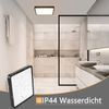 ZMH Deckenlampe LED Deckenleuchte Badezimmer - Schlafzimmerlampe Flach Badezimmerlampe Schwarz 23cm Schlafzimmer Deckenbeleuchtung 23W Küchenlampe 3000K Flurlampe Eckig Badlampe IP44 für Küche Flur Bild 3