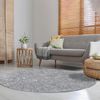 Teppich Rund Hochflor Shaggy - 120x120cm - Grau Einfarbig Uni Flauschig Modern Boho Wohnzimmer Schlafzimmer Deko Teppiche Weich Schlafzimmer Bild 5