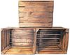 Holzkisten 3er Set Vintage Geflammt 50 x 40 x 30cm Bild 2