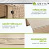 Juskys Polyrattan Gartenmöbel Set Salou inkl. Abdeckung - Outdoor Lounge wetterfest 6 Personen - Sitzecke mit Tisch & Kissen für Garten, Balkon, Terrasse - Creme Bild 5
