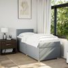 vidaXL Boxspringbett mit Matratze Hellgrau 80x200 cm Stoff 3288800 Bild 4