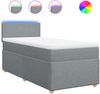 vidaXL Boxspringbett mit Matratze Hellgrau 80x200 cm Stoff 3288800 Bild 2