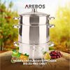 Arebos Dampfgartopf Induktions-Dampfentsafter 15 L Edelstahl für alle Herdarten & Früchte, Hochwertiger Edelstahl: langlebig, hygienisch & spülmaschinengeeignet Bild 4