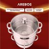 Arebos Dampfgartopf Induktions-Dampfentsafter 15 L Edelstahl für alle Herdarten & Früchte, Hochwertiger Edelstahl: langlebig, hygienisch & spülmaschinengeeignet Bild 3