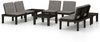 vidaXL 6-tlg. Garten-Lounge-Set mit Auflagen Kunststoff Grau 3059834 Bild 2
