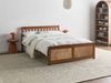 Bett mit Lattenrost Kiefernholz OLENDON 140x200 cm Braun Bild 3