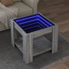 LED-Couchtisch, Sofatisch Grau Sonoma 53x53x45 cm Holzwerkstoff Bild 2