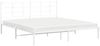 vidaXL Bettgestell mit Kopfteil Metall Weiß 180x200 cm 355614 Bild 4