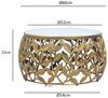 FINEBUY Couchtisch FB73715 60cm Gold Marmor Sofatisch Beistelltisch Wohnzimmertisch Alu (Natürliche Materialien treffen auf modernes Design), Runder Tisch mit stilvoller und stabiler Bauweise Bild 3