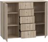 Kommode >Tembi< in Sonoma-Eiche - 108,8x85,5x34,8cm (BxHxT) Bild 5