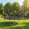SONGMICS Trampolin 305 cm, Gartentrampolin für Kinder mit Sicherheitsnetz, Randabdeckung, Leiter, schwarz Bild 3