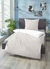 biberna 0636047 Mako-Satin Bettwäsche PUNKTE - MIX & MATCH, taupe, 1x 135x200 cm + 1x 80x80 cm Bild 4