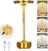 Rosnek LED Tischleuchte Tischlampe Kabellose Dimmbar Leseleuchte, USB Aufladbar, Wasserdichtes, Gold, LED fest integriert, Kaltweiß, Warmweiß, Naturweiß, mit Touch-Schalter Leicht Schreibtischlampe für Wohnzimmer Büro Bild 5