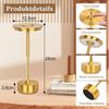 Rosnek LED Tischleuchte Tischlampe Kabellose Dimmbar Leseleuchte, USB Aufladbar, Wasserdichtes, Gold, LED fest integriert, Kaltweiß, Warmweiß, Naturweiß, mit Touch-Schalter Leicht Schreibtischlampe für Wohnzimmer Büro Bild 3