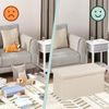 Relaxdays Sitzbank aus Teddystoff Bild 5
