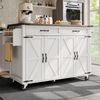 Sideboard 140x45x93 cm, klappbar — ausgefahren 140x72x93 cm, mit Schubladen und Türen，weiß Bild 2